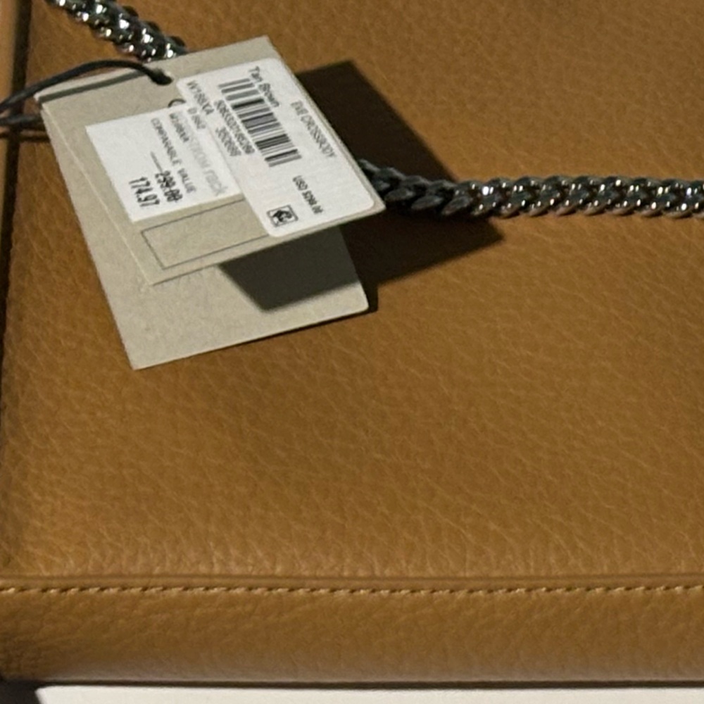 ALL SAINTS TAN & BROWN LEATHER EVE CROSSBODY BAG, NWT - Picture 4 of 6